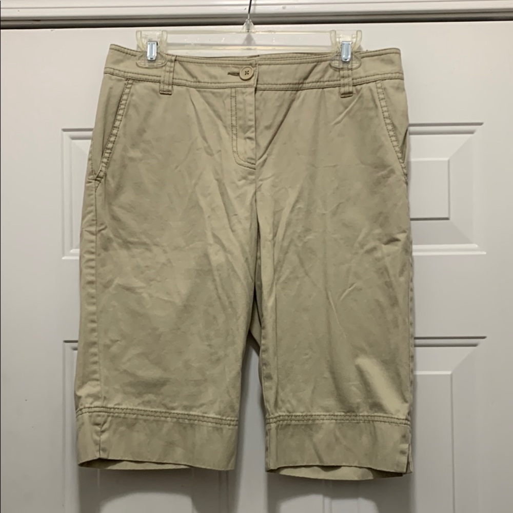 CAbi Khaki Bermuda Shorts